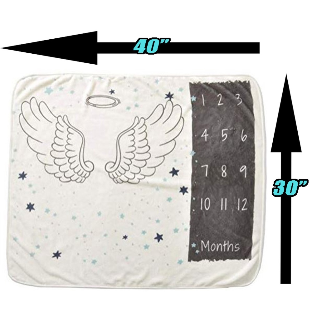 Baby Monthly Milestone Photo Blanket Unisex 30x40 - Picture 2 of 5